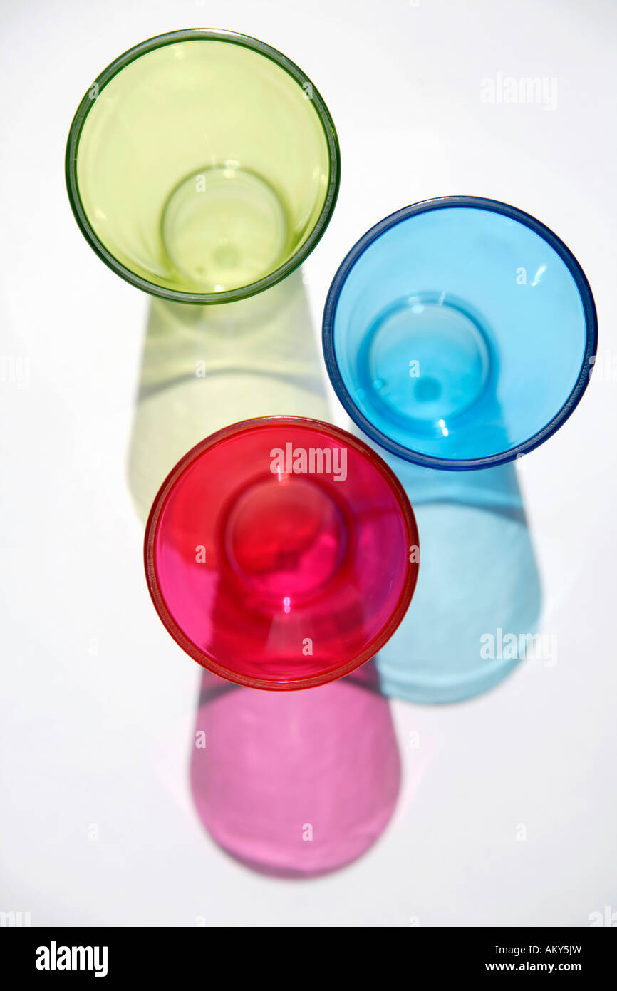 Bicchieri di plastica, close-up Foto Stock