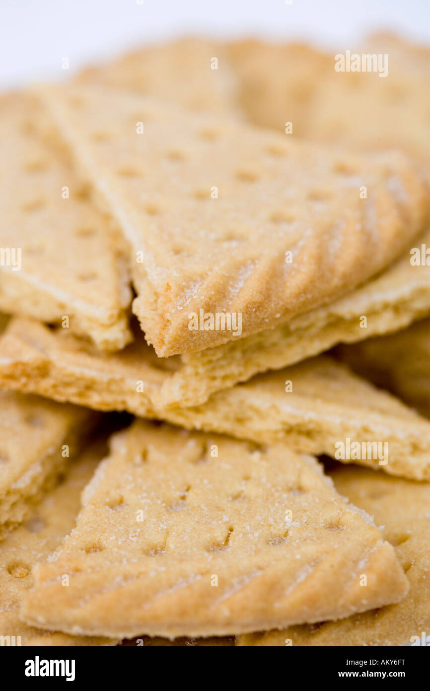 Tradizionali biscotti shortbread Scozzesi "Petticoat Tails" Foto Stock