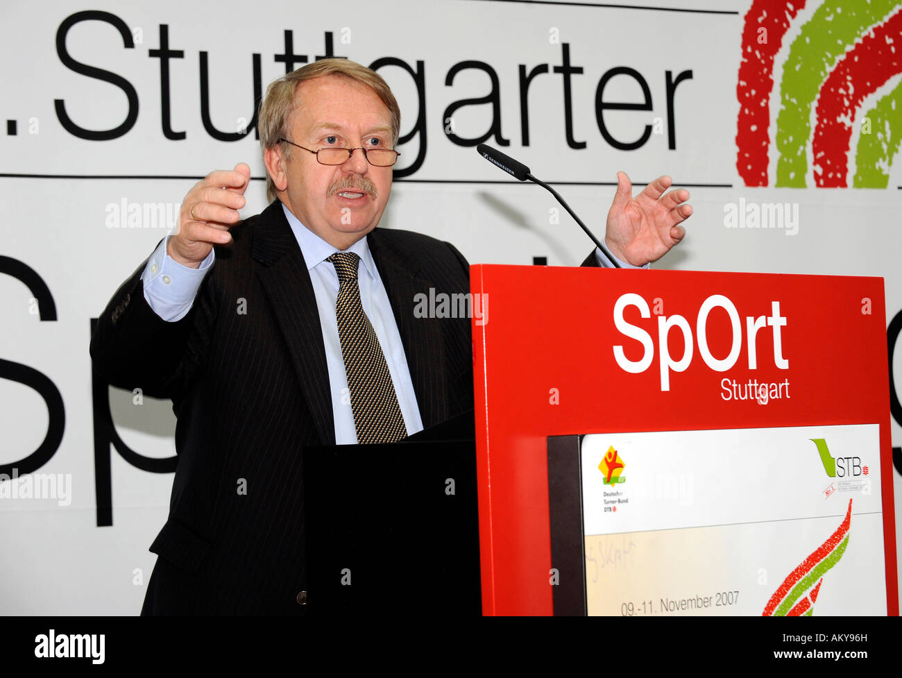 Helmut RAU ministro della pubblica istruzione e sport, Baden-Wuerttember, Germania Foto Stock