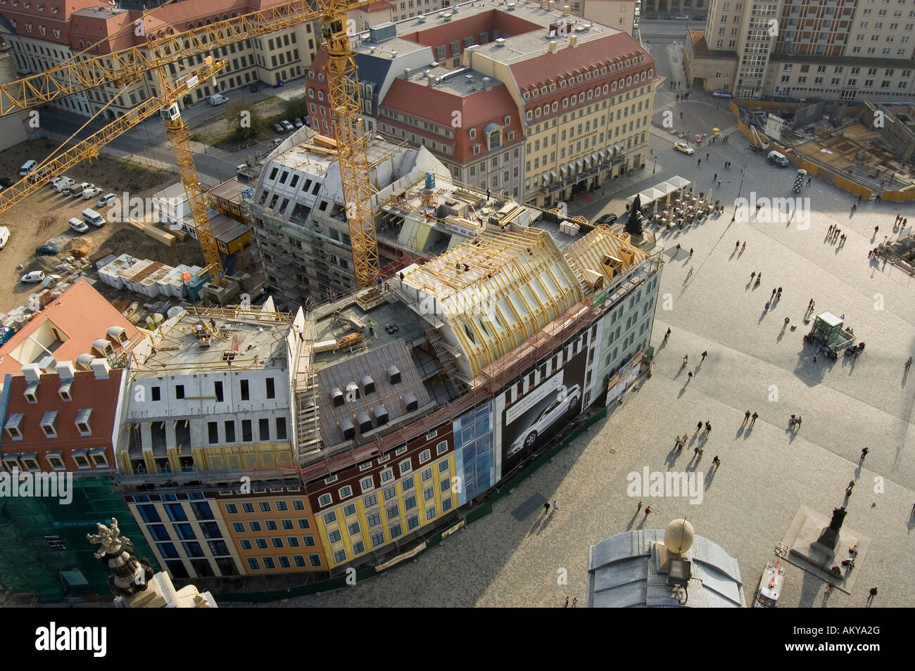 Lavori di costruzione a Dresda, Sassonia, Germania Foto Stock