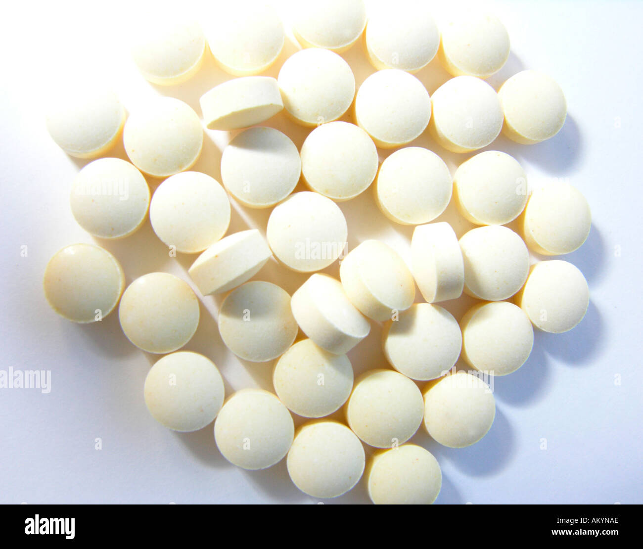 Acido folico compresse un complemento necessario per prendere prima e durante la gravidanza Foto Stock