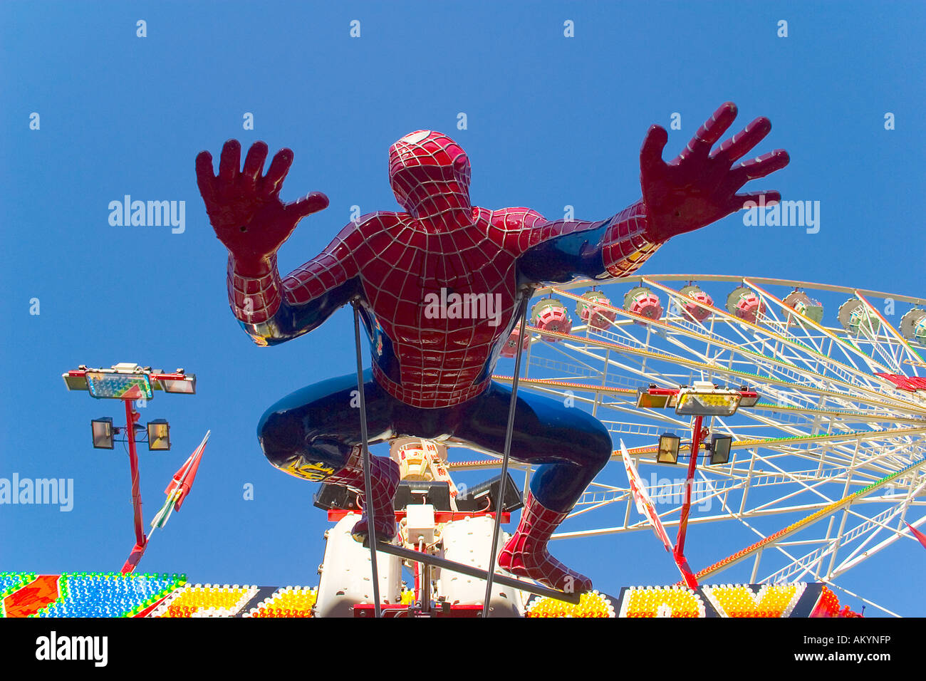 Spiderman figura, equo Foto Stock