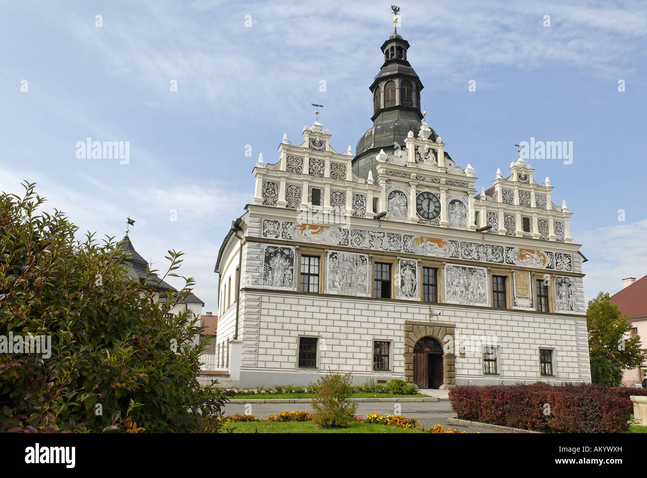 Il centro storico di Stribro, west Bohemia Repubblica Ceca Foto Stock