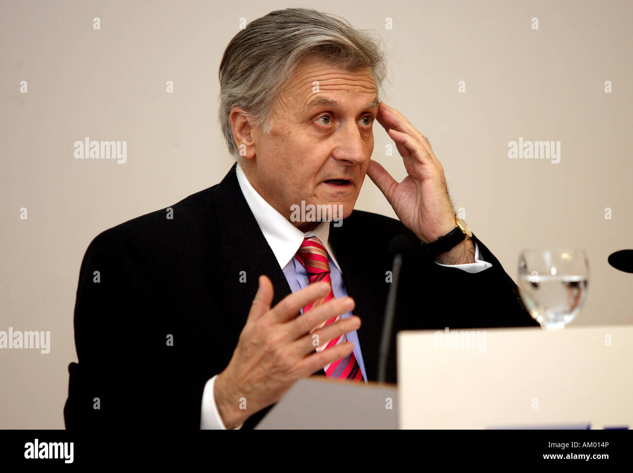 Il presidente della Banca Centrale Europea Jean-Claude Trichet Foto Stock
