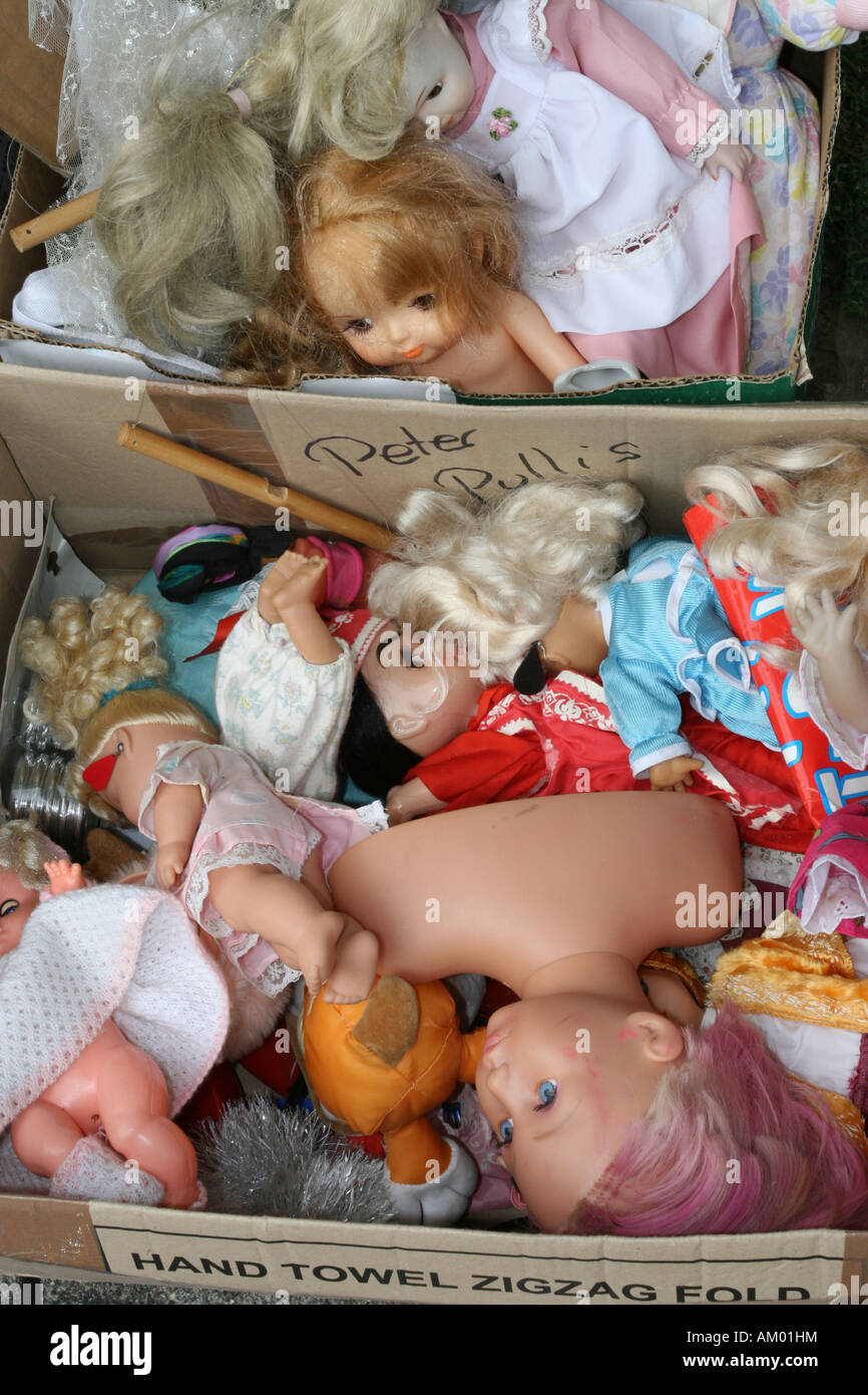 Bambole in una scatola Foto Stock
