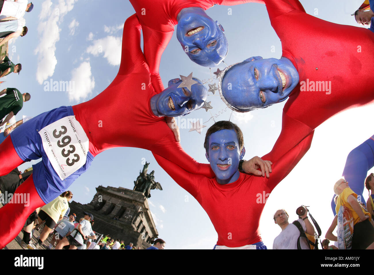 Gara runner da aziende a conduzione con il make-up Foto Stock