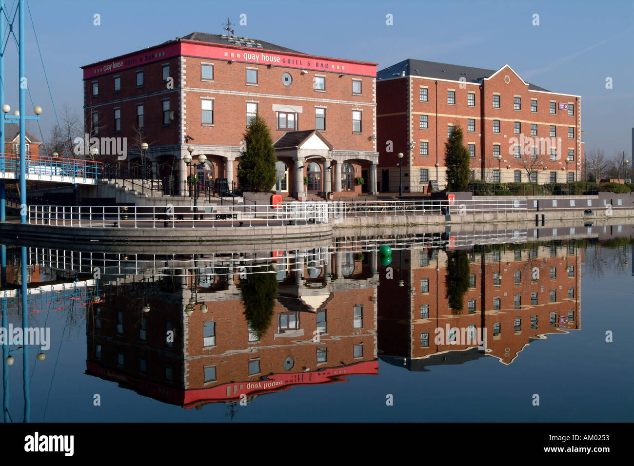 La città interna lo sviluppo a Salford Quays Greater Manchester Inghilterra settentrionale REGNO UNITO Foto Stock