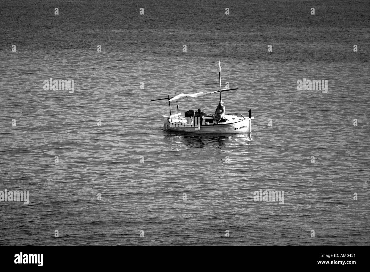 La pesca ricreativa vita tranquilla in Mallorca Menorca Ibiza Formentera Maiorca Spagna Europa Mediterraneo Foto Stock