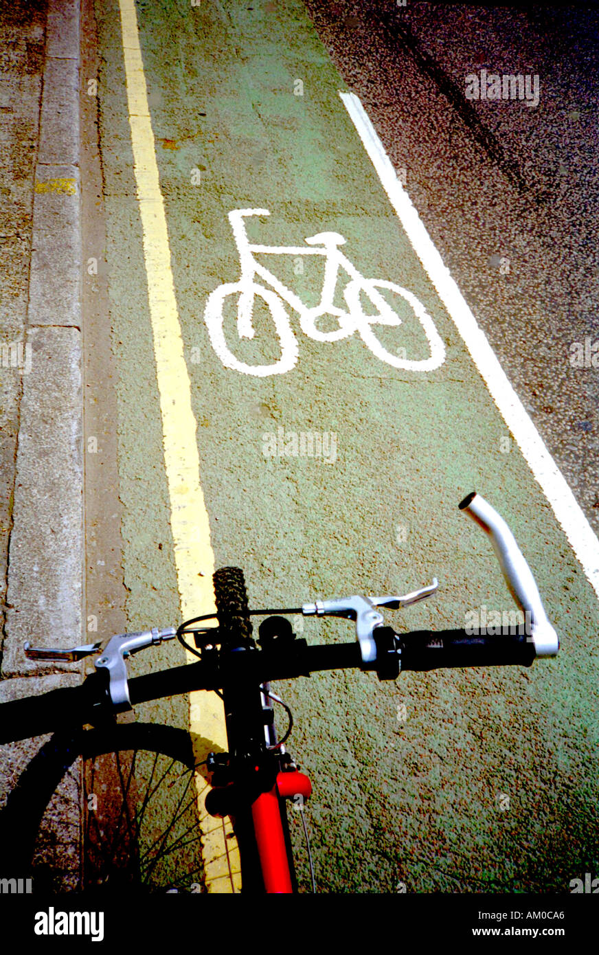 Ciclo nel ciclismo lane maggio 2001 Foto Stock