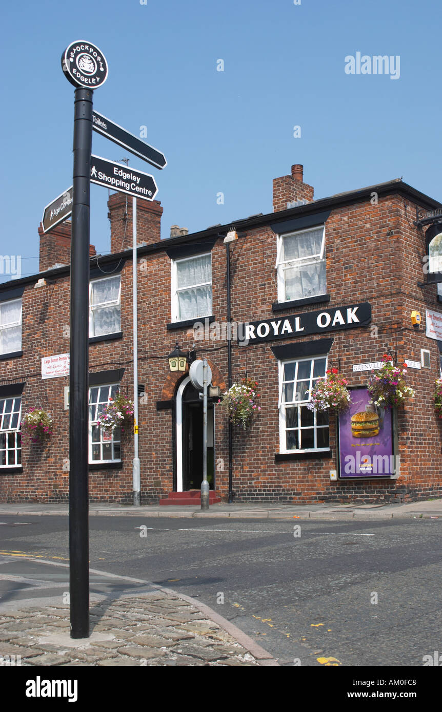 Il royal oak, pub, edgeley, Stockport. Foto Stock