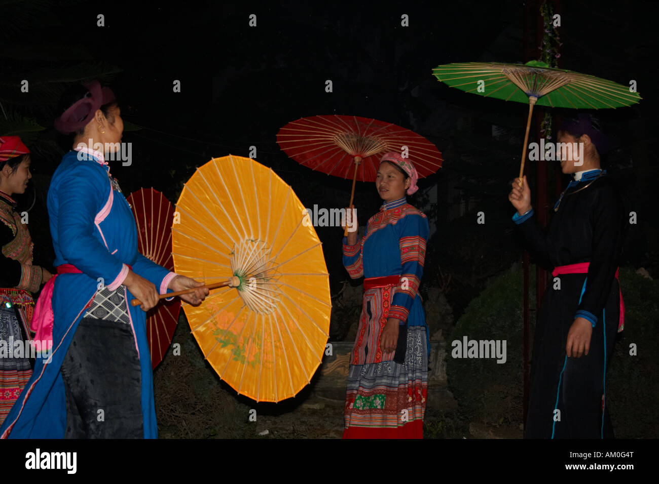 Ethnic Dance Show, Bac Ha, Vietnam Foto Stock