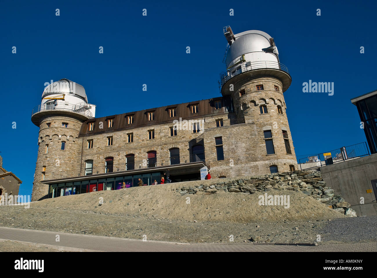 Osservatorio e Hotel sul Gornergrat Zermatt, Svizzera Foto Stock