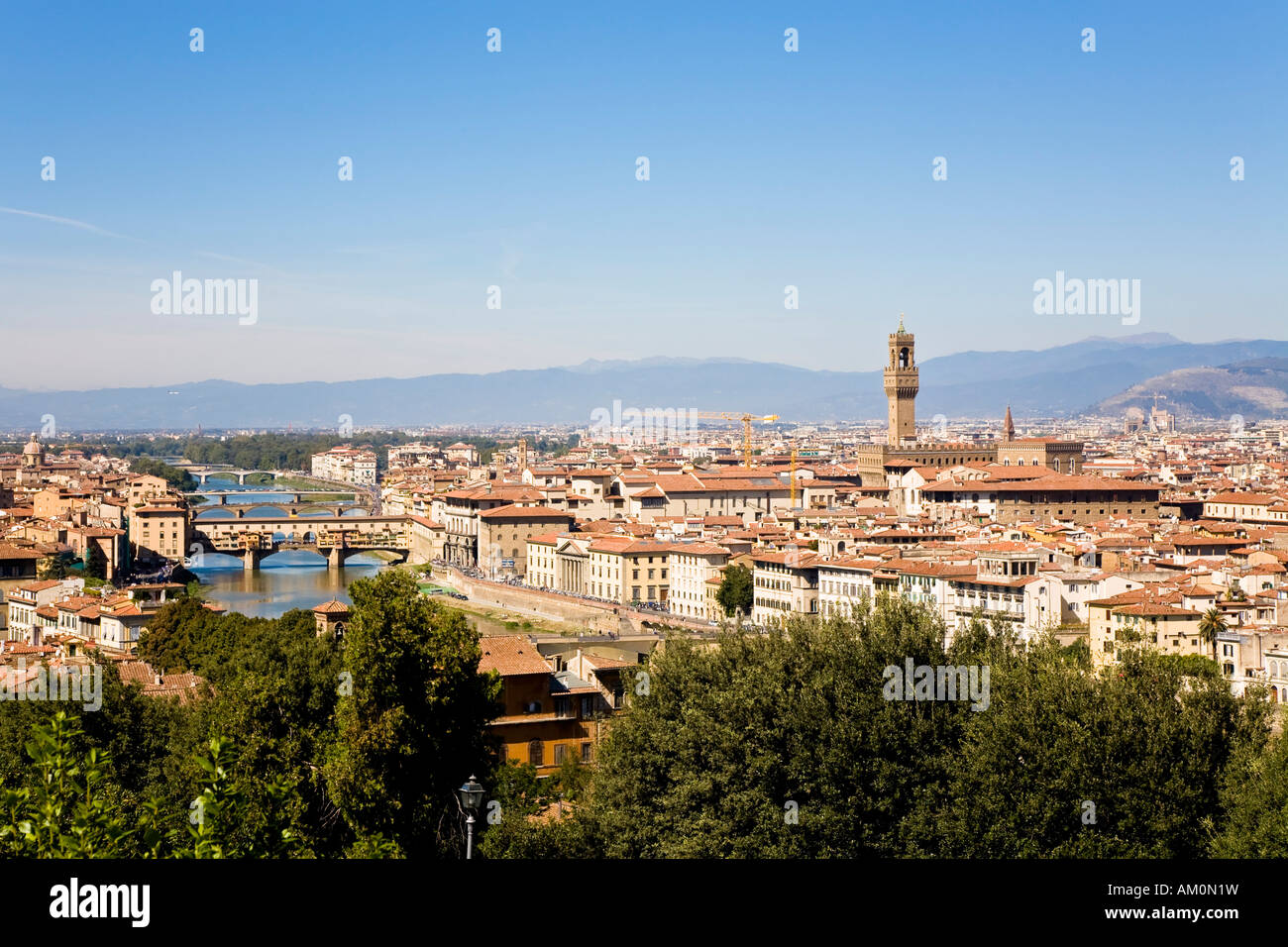 Guardare su Firenze Toscana Italia Foto Stock