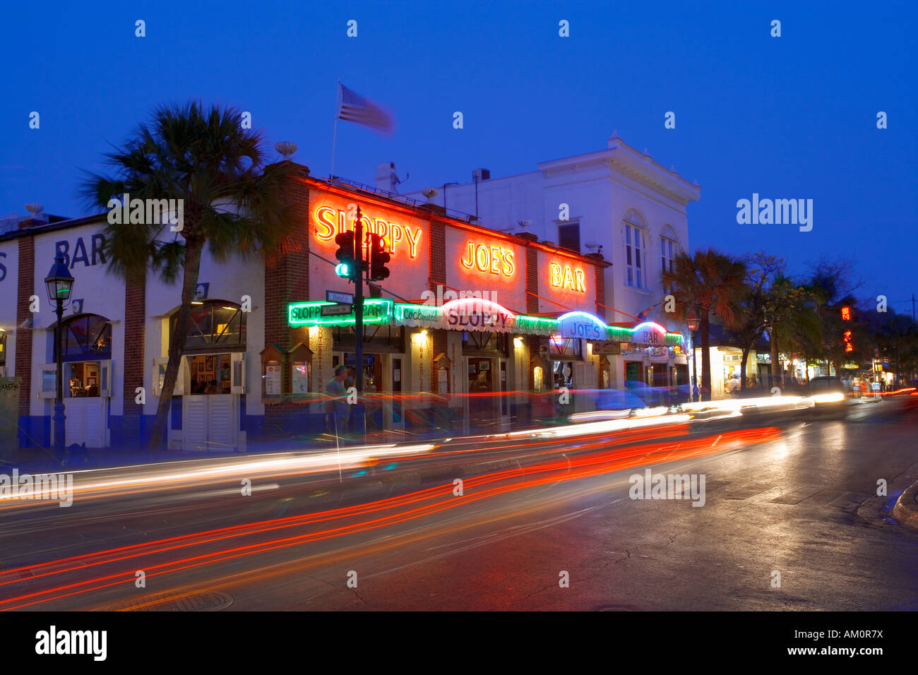 Joes Sloppy Bar su Duvall Street a Key West, Florida, Stati Uniti d'America Foto Stock