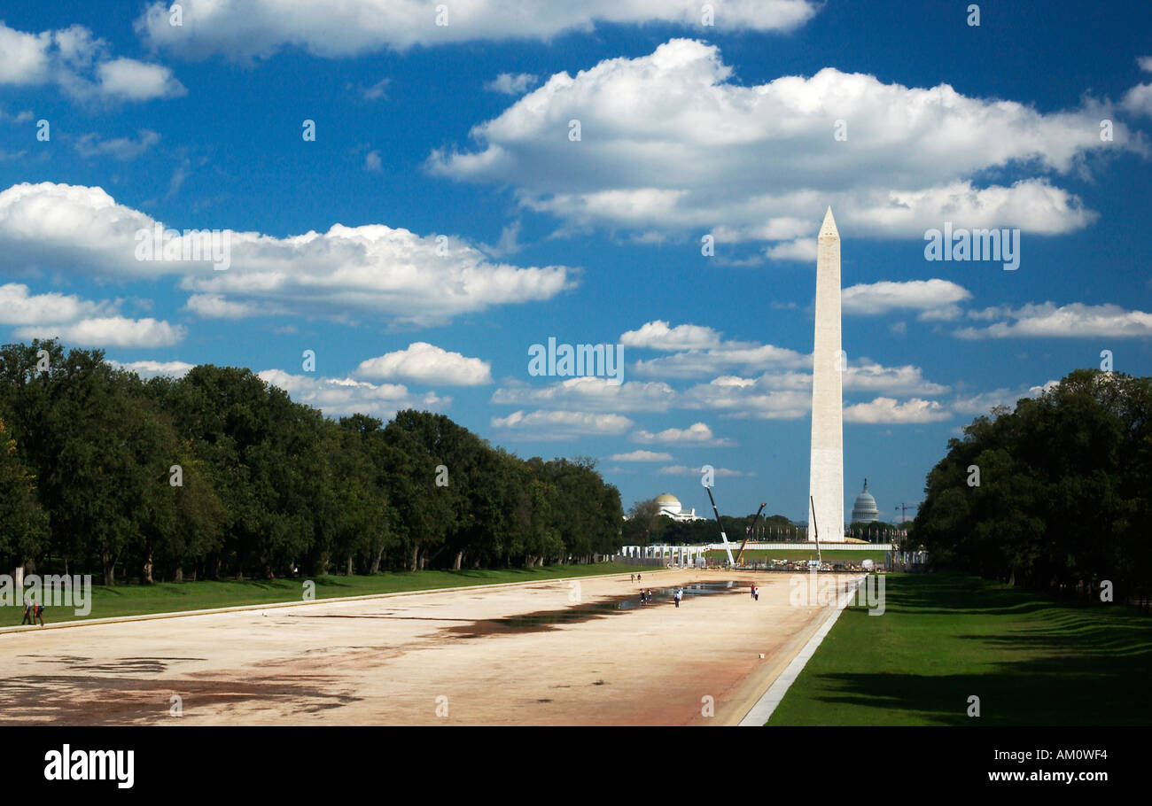 Costruzione al Monumento di Washington STATI UNITI D'AMERICA Foto Stock