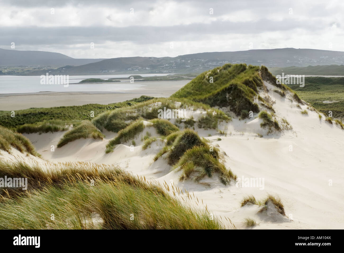 Sanddunes sulla costa nord di Co Donegal Irlanda Foto Stock