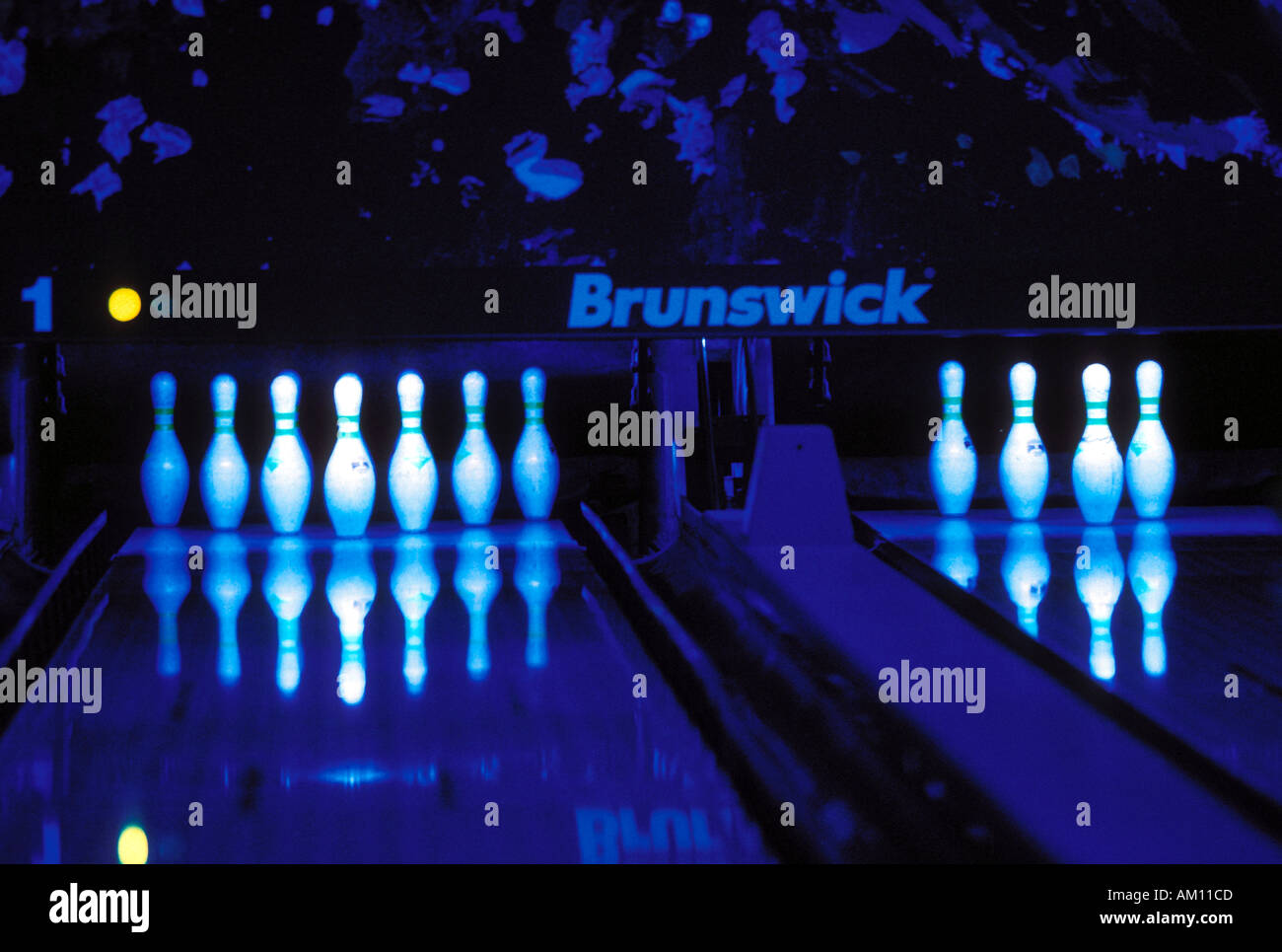 Bowling Pins Foto Stock