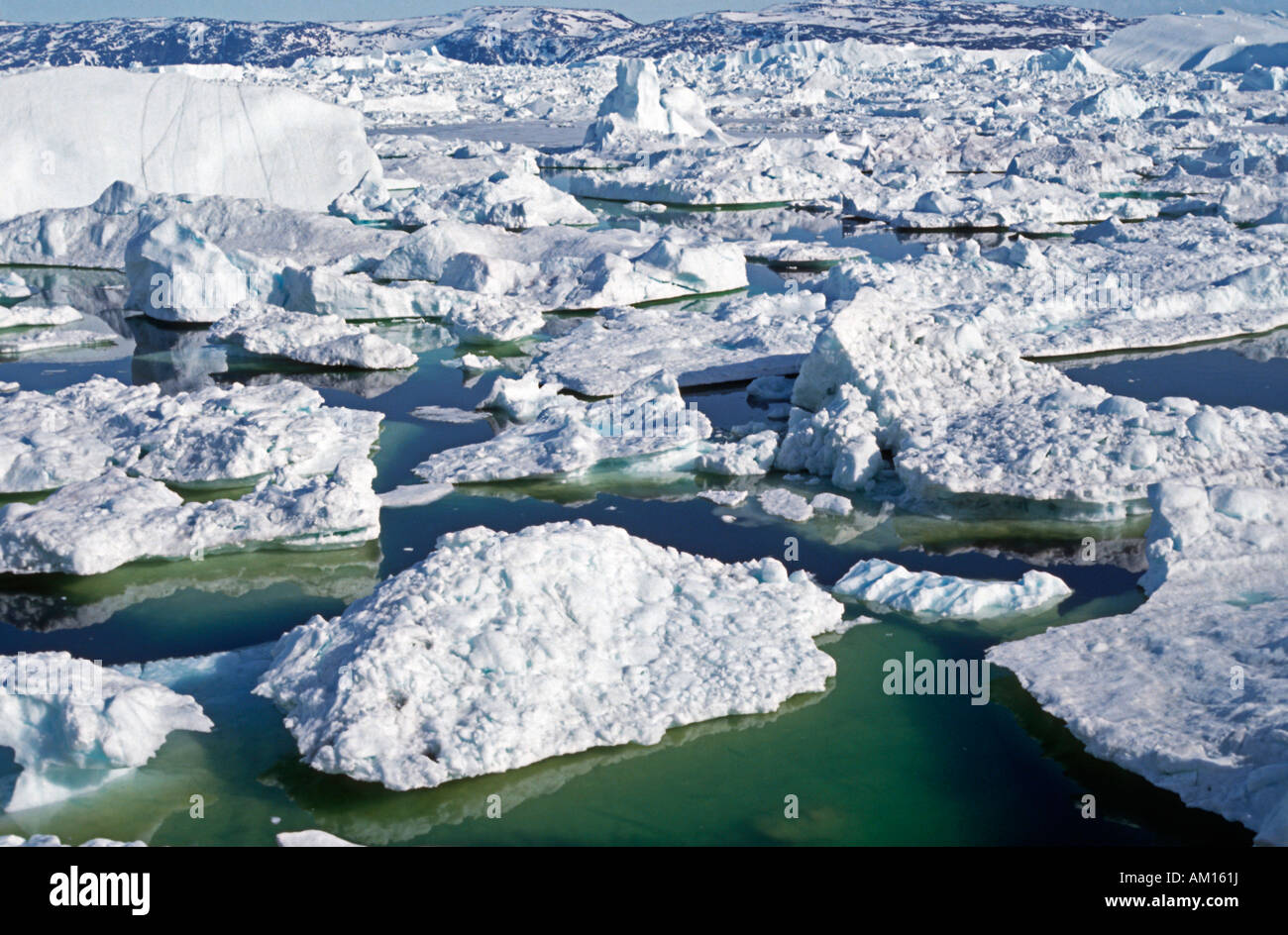 Iceberg, Disko Bay, Jacobshavner icebergs, Groenlandia Foto Stock