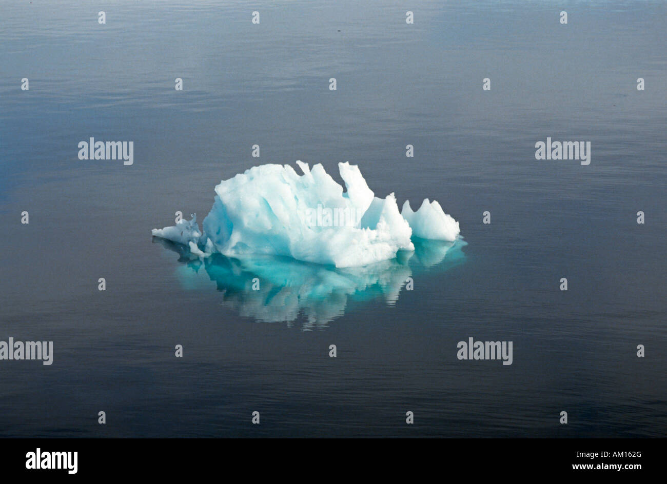 Unico iceberg, costa occidentale, la Groenlandia Foto Stock