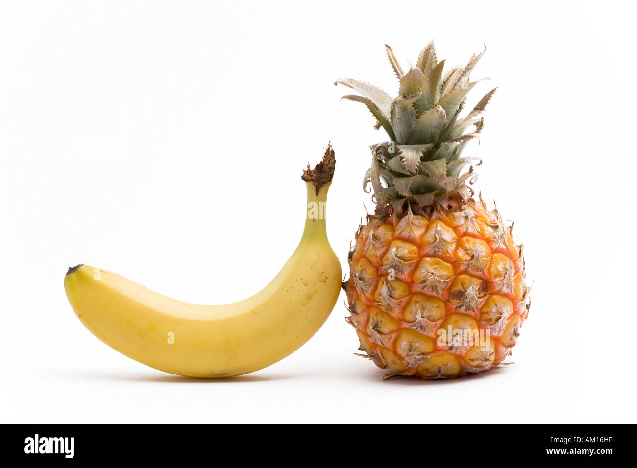 Ananas e banana Foto Stock