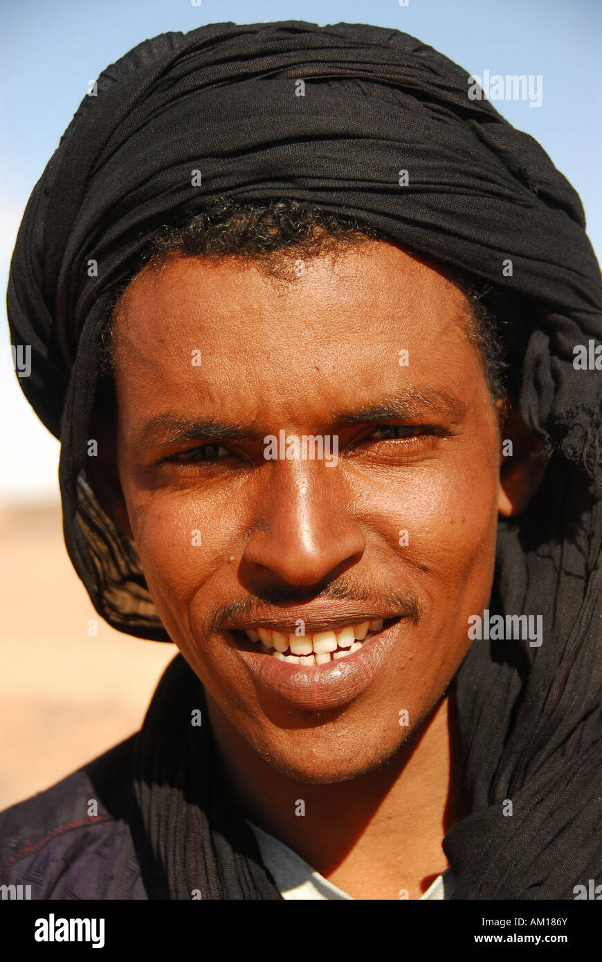 Touareg, Wadi Mathendusch, Libia Foto Stock