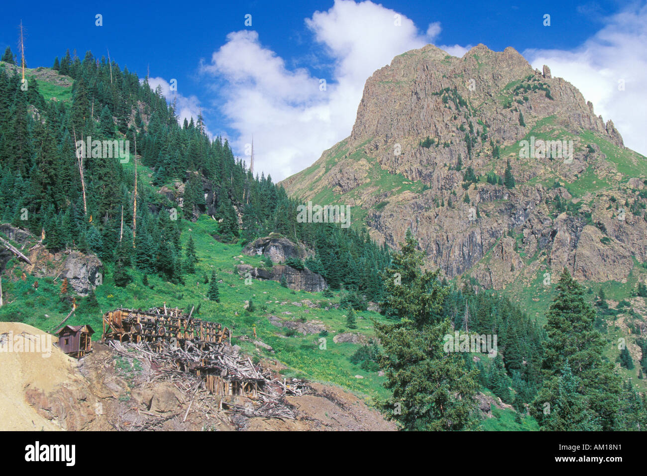 Rovine di argento vecchio mina la fiducia nella città di Ruby CO Foto Stock