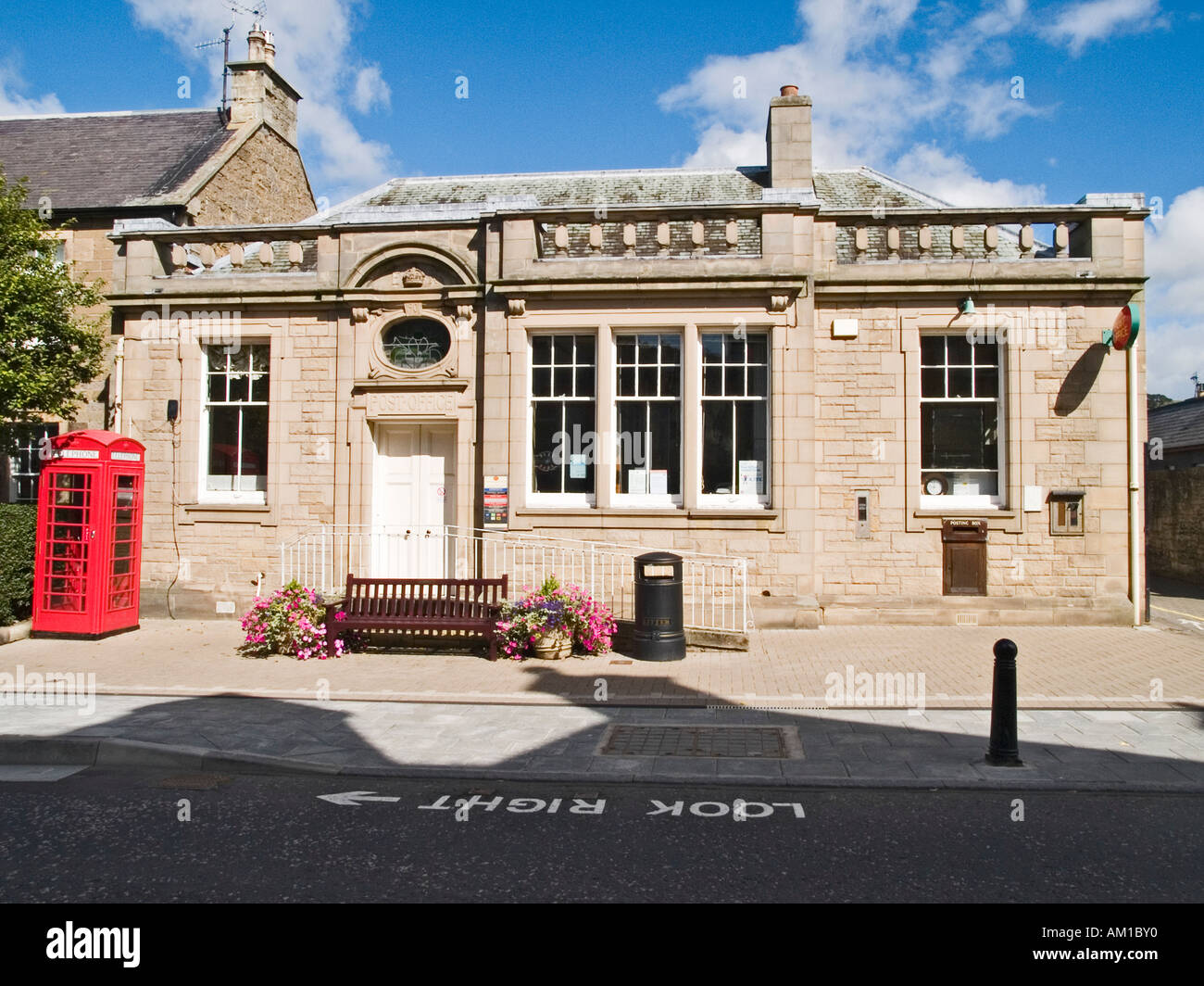 Una pietra costruito ufficio postale a Melrose Scottish Borders Regno Unito Foto Stock