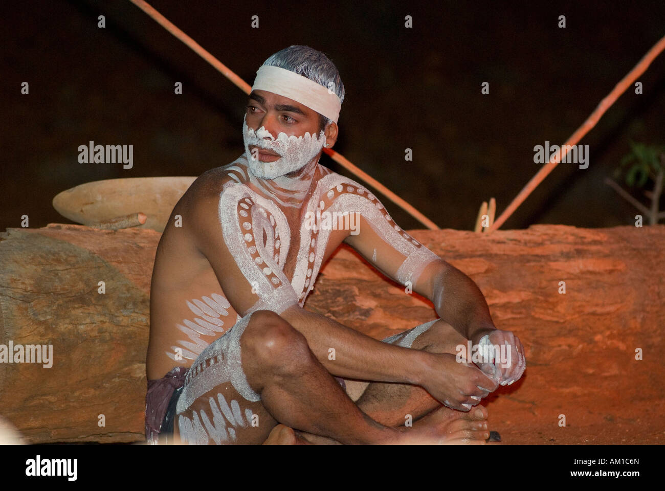 La cultura aborigena in programma il rosso centro di sognare, Alice Springs, Territorio del Nord, l'Australia Foto Stock