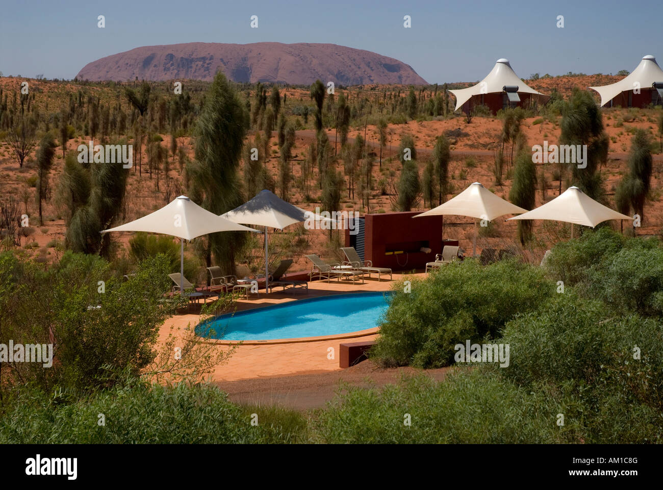 Ayers Rock Resort, hotel longitudine 131, lusso camp, Yulara, Ayers Rock, Territori del Nord, Australien, Australia Foto Stock