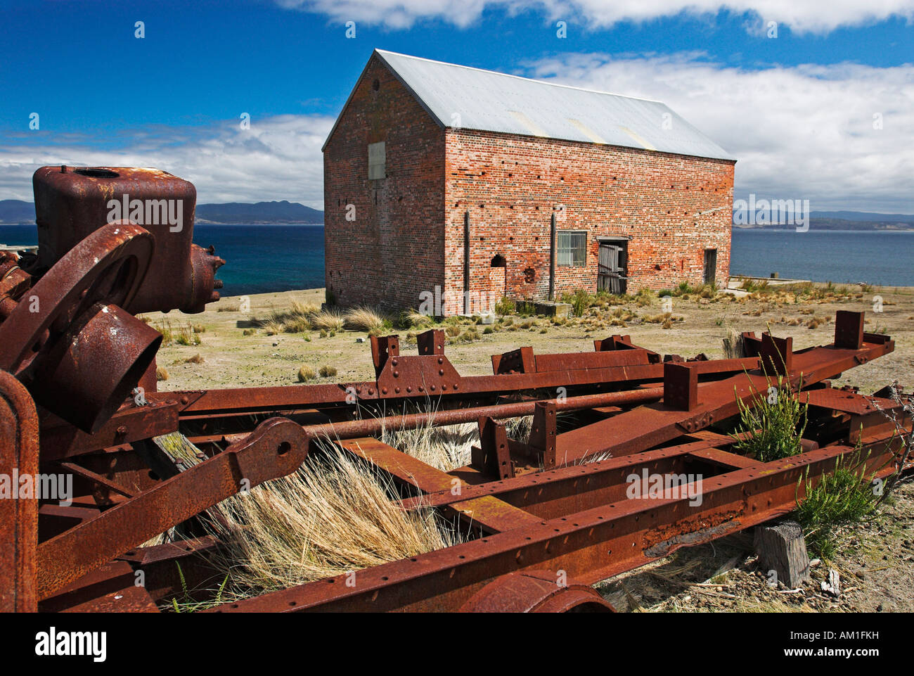 Architettura storica nella colonia penale di Darlington, Maria Island National Park, la Tasmania, Australia Foto Stock
