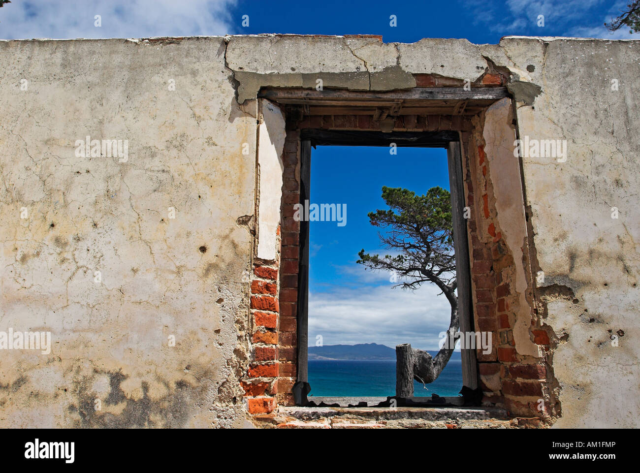 Architettura storica nella colonia penale di Darlington, Maria Island National Park, la Tasmania, Australia Foto Stock