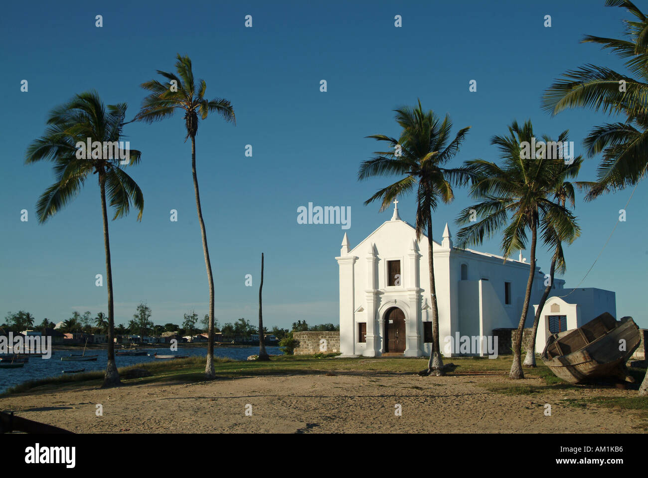 La Chiesa di San Antonio. Ilha de Mocambique, Mozambico, Sud Africa Foto Stock