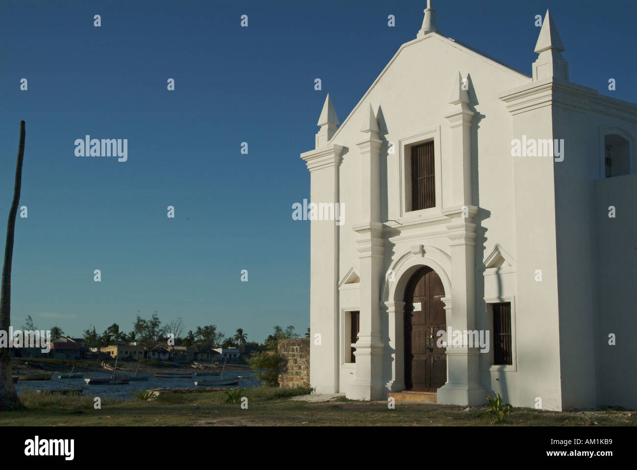 La Chiesa di San Antonio. Ilha de Mocambique, Mozambico, Sud Africa Foto Stock
