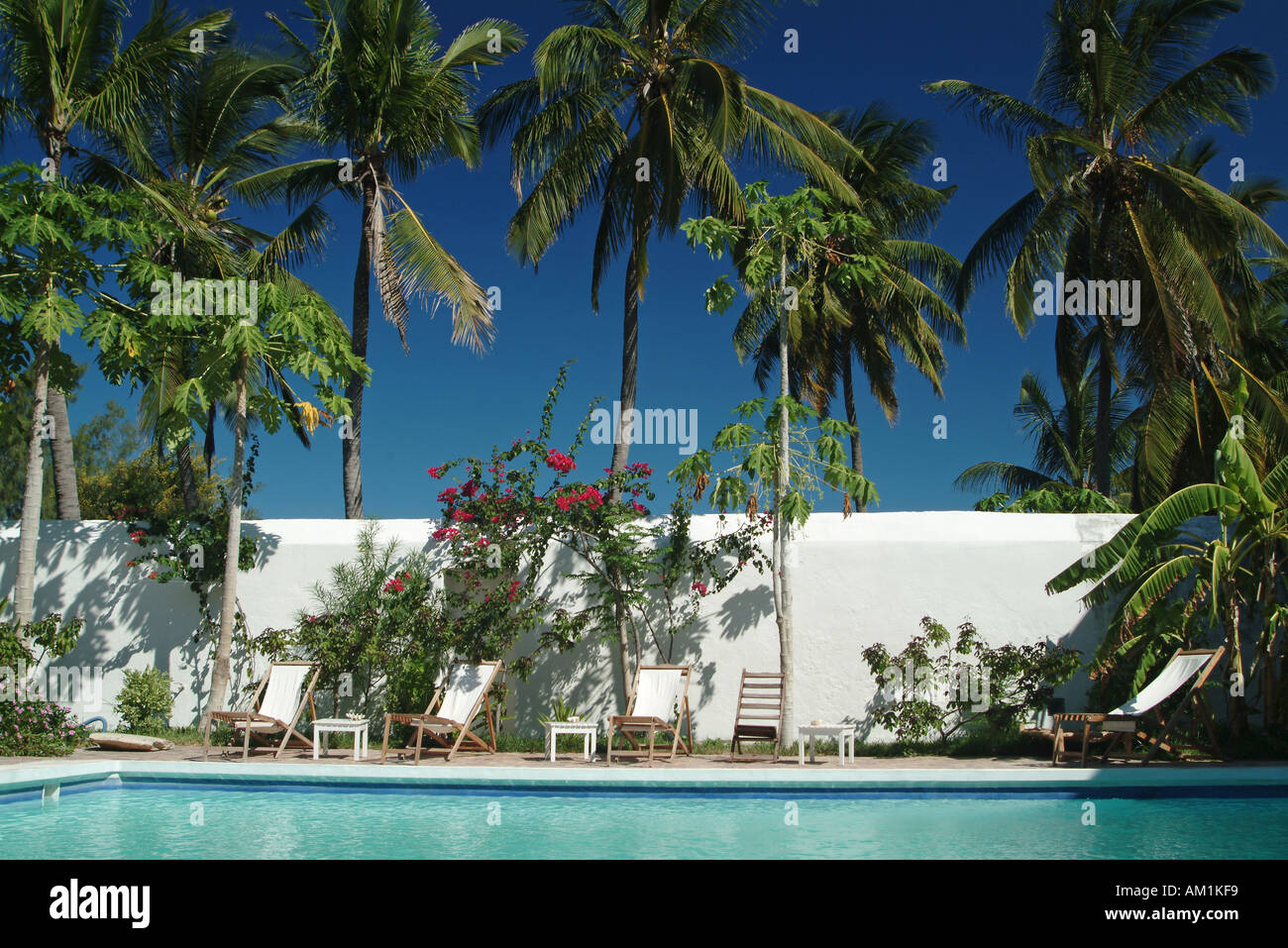 Ilha de Mocambique, alloggi di lusso e una piscina sulla Ilha disponibile per viaggiatori e turisti. Mozambico, Africa Foto Stock