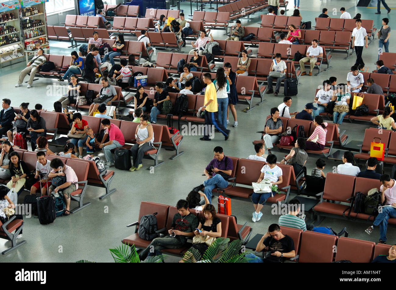 Sala di attesa, Aeroporto Capital, Pechino, Cina Foto Stock