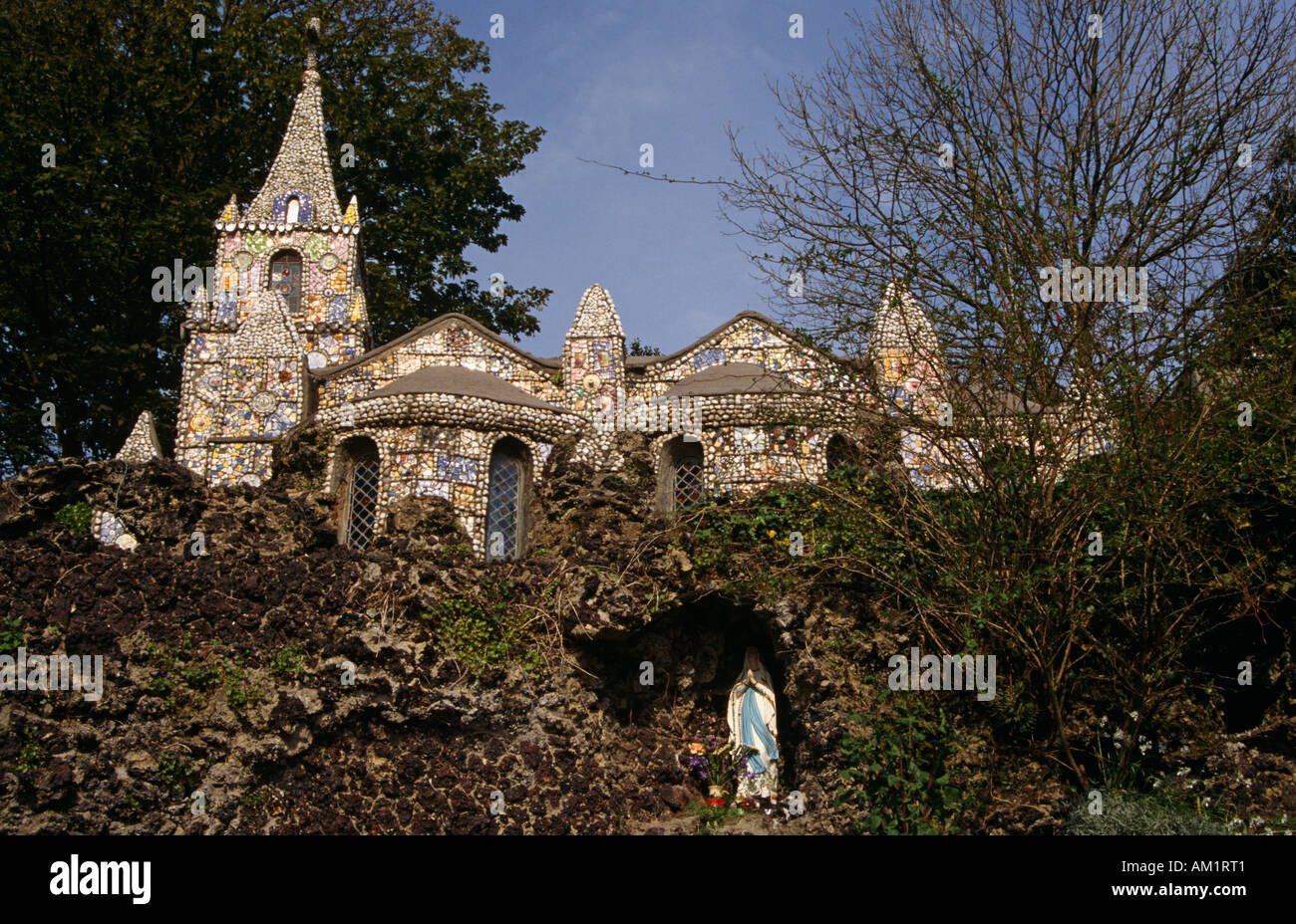 La piccola cappella a Les Vauxbelets, St Andrew, Guernsey, Isole del Canale Foto Stock
