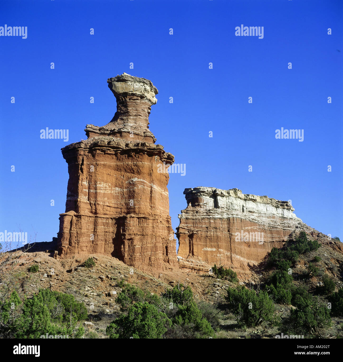 "Geografia / viaggi, STATI UNITI D'AMERICA, Texas, paesaggio / Paesaggi, Palo Duro Canyon, Amarillo, Nord America, rocce, rock, geologi speciale Foto Stock