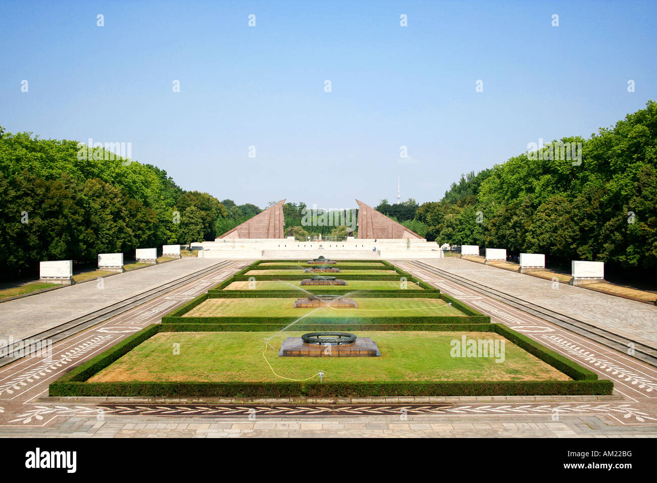 Guerra sovietica Memorial, Treptow, Berlino, Germania Foto Stock