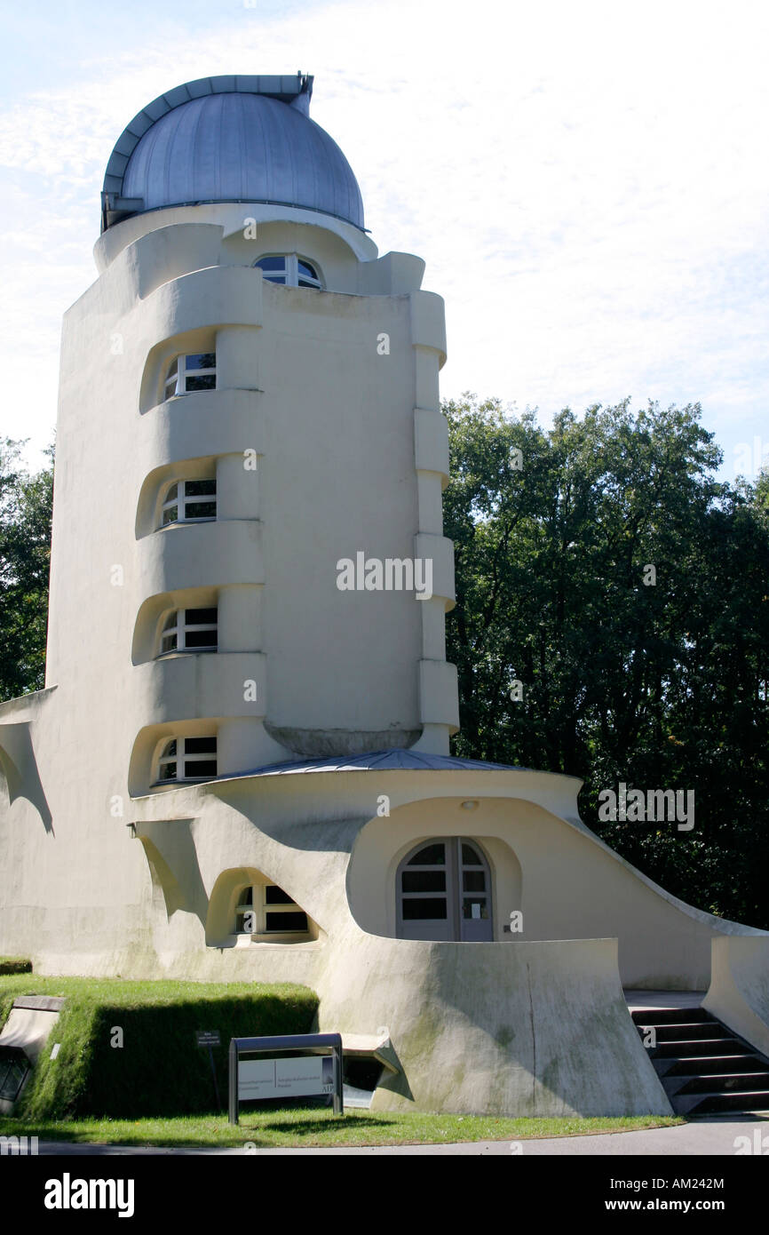 Torre Einstein nel parco della scienza " Albert Einstein", ex-osservatorio astrofisico, Telegraphenberg, Potsdam, Brandeburgo, Foto Stock