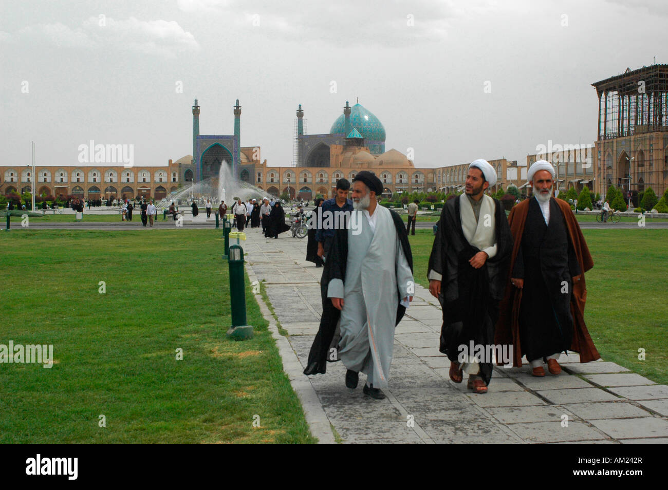 Naqsh i JAHAN Piazza con l Imam o Moschea Shah e Ali Qapu Palace a ESFAHAN Iran Foto Stock