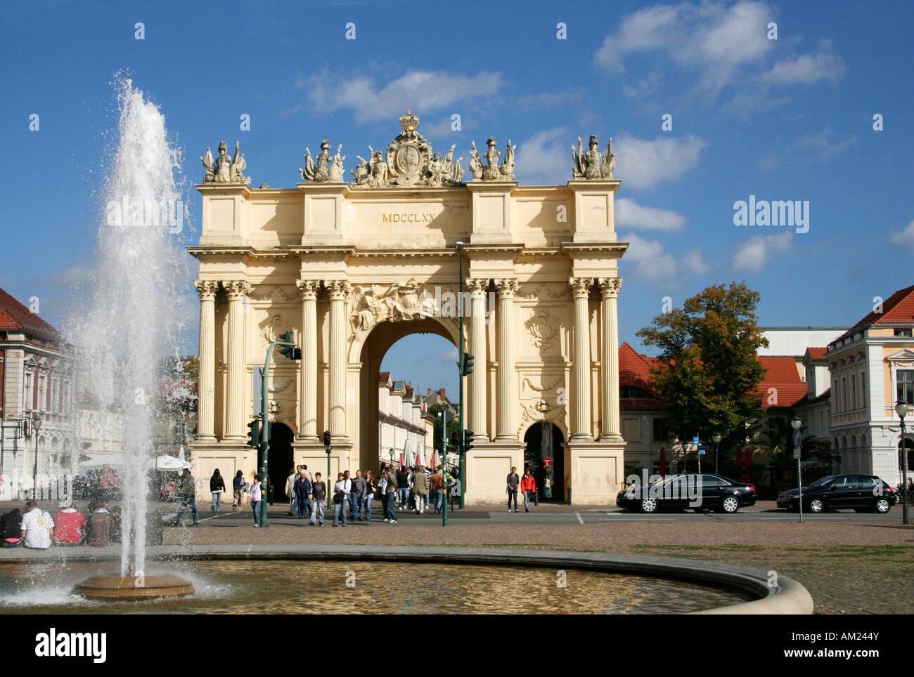 La Porta di Brandeburgo, Potsdam, Brandeburgo, Germania Foto Stock