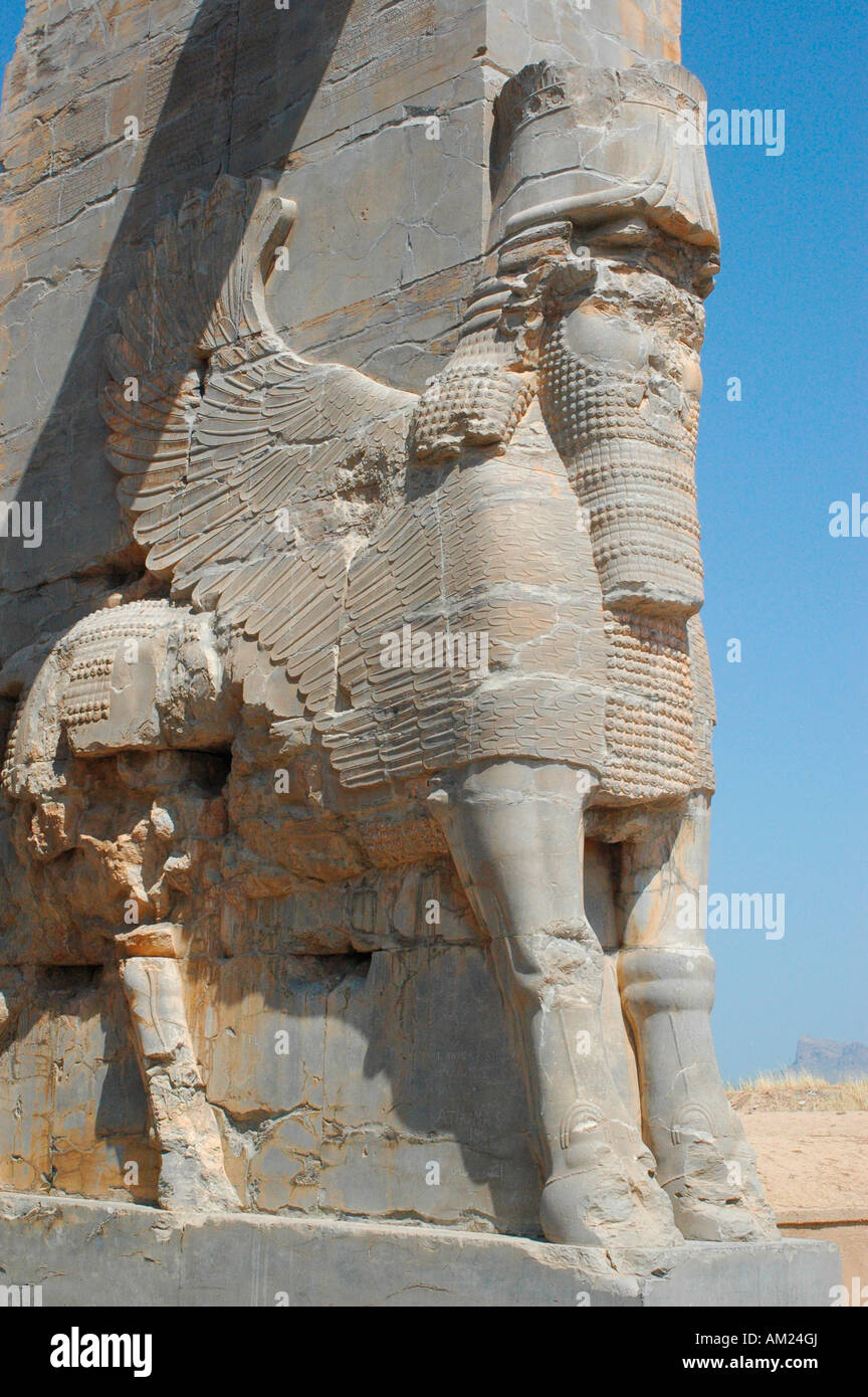 Xerxes gate o gate di tutte le nazioni PERSEPOLIS Iran Foto Stock