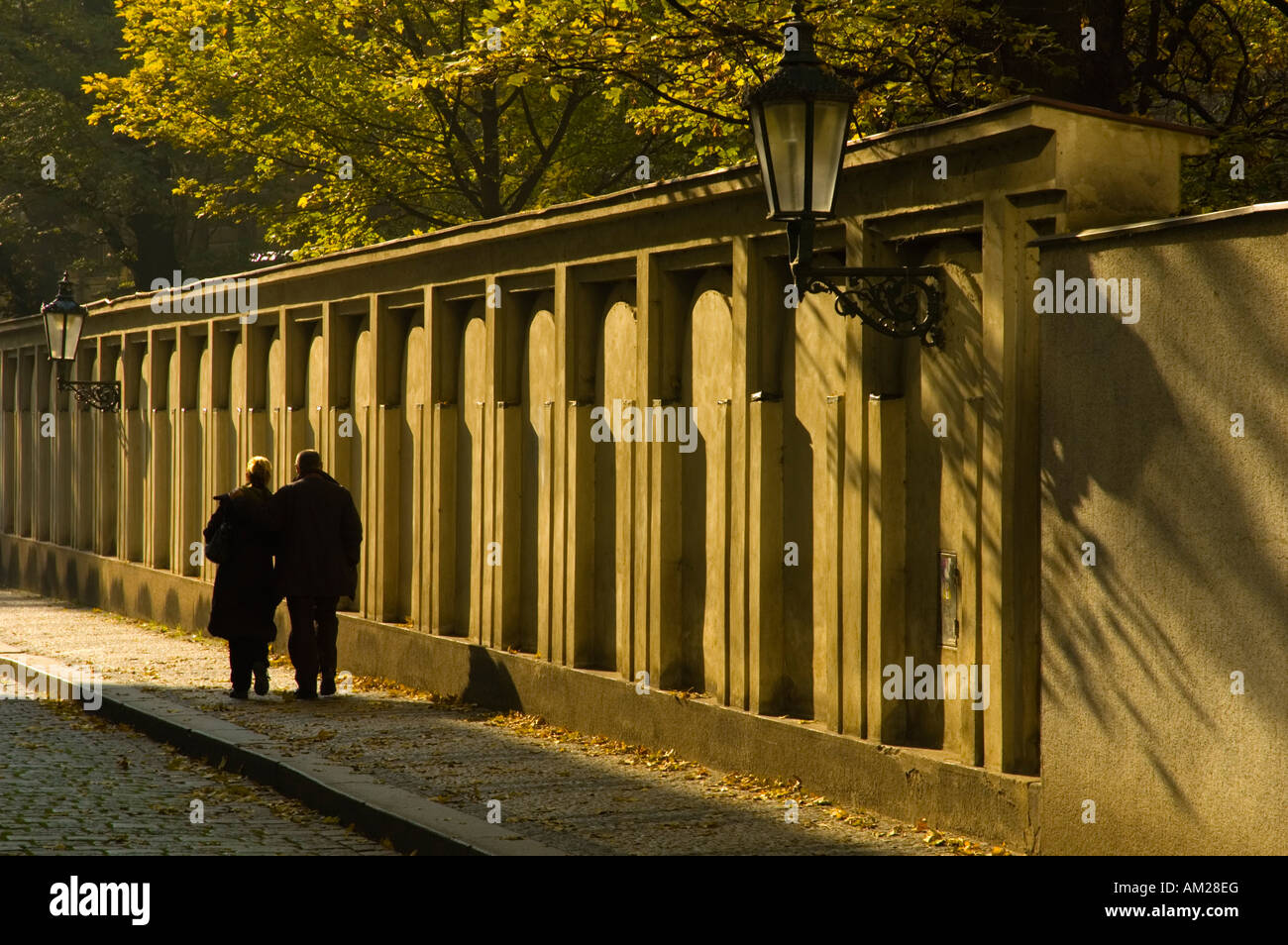 Coppia centrale di Praga Repubblica Ceca Foto Stock