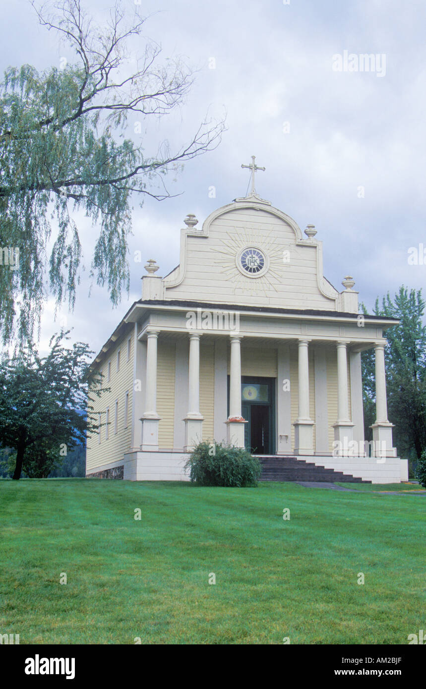 La Vecchia Missione e Parrish casa costruita nel 1887 in Coeur d Alene Idaho Foto Stock