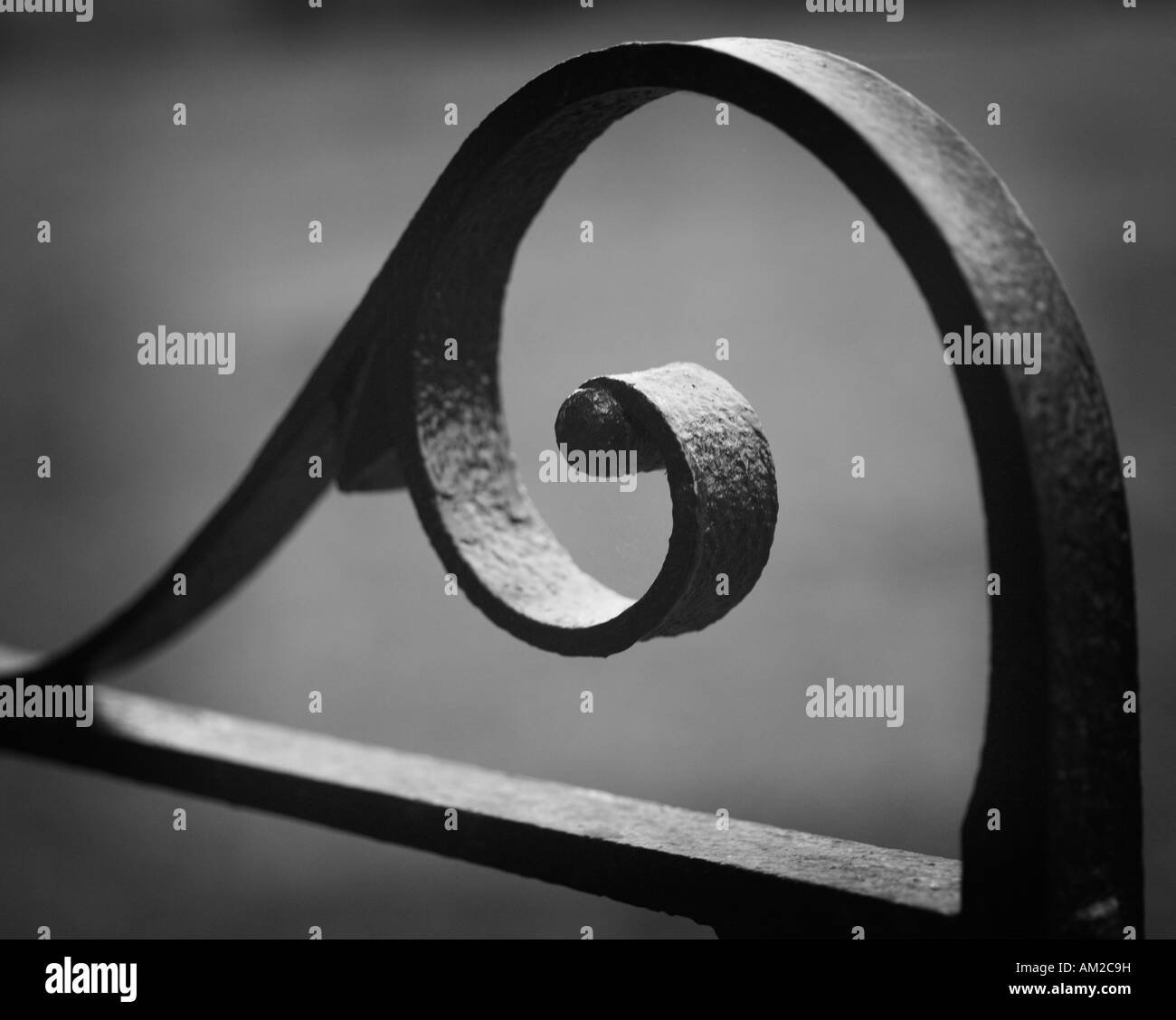 Ornato cancello di ferro, Devon, Inghilterra Foto Stock