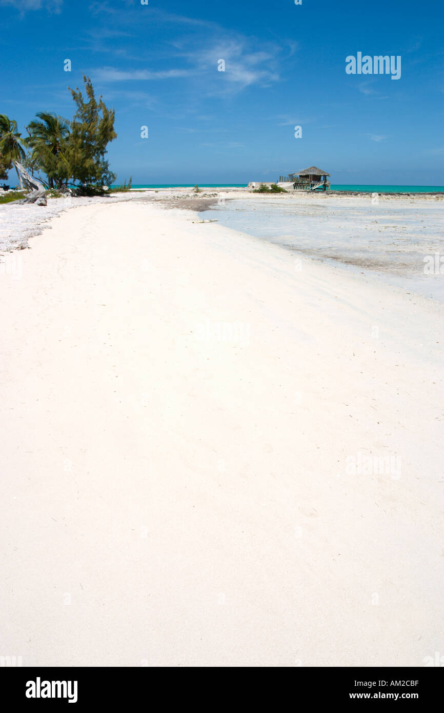 Spiaggia da piccola speranza Bay Lodge, fresche Creek, Andros, Bahamas, dei Caraibi Foto Stock