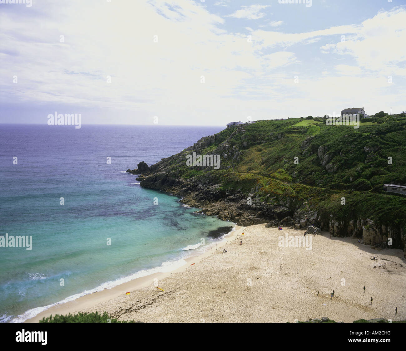 Geografia / viaggi, Gran Bretagna, Inghilterra, paesaggi, Porth Curno, spiagge, spiaggia, Additional-Rights-Clearance-Info-Not-Available Foto Stock