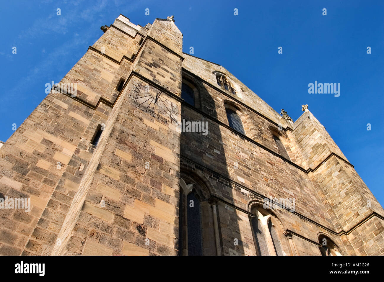 Meridiana sul lato sud della chiesa cattedrale di San Pietro e di San Wilfrid Ripon North Yorkshire, Inghilterra Foto Stock