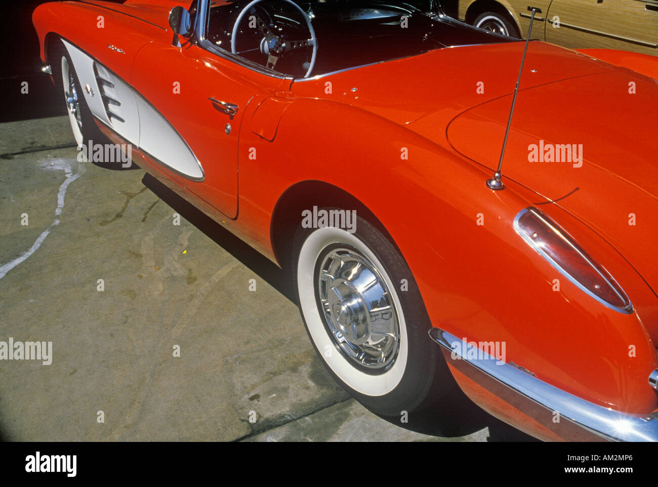 Un 1957 Corvette in Los Angeles California Foto Stock