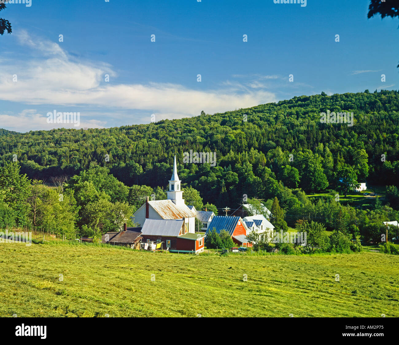 Villaggio di attende River Vermont USA in primavera Foto Stock